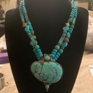Turquoise statement necklace